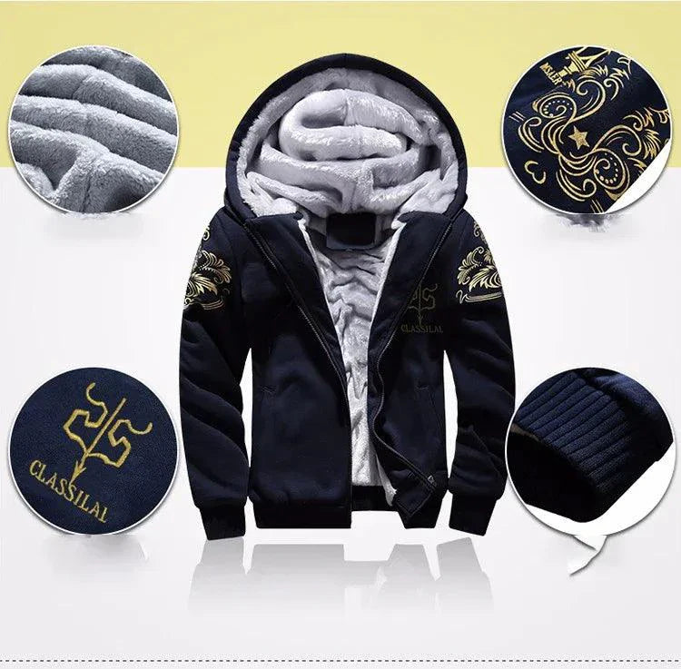 Men's Winter Sports Set: Stylish, Warm 2-Piece Ensemble for Outdoor Adventures